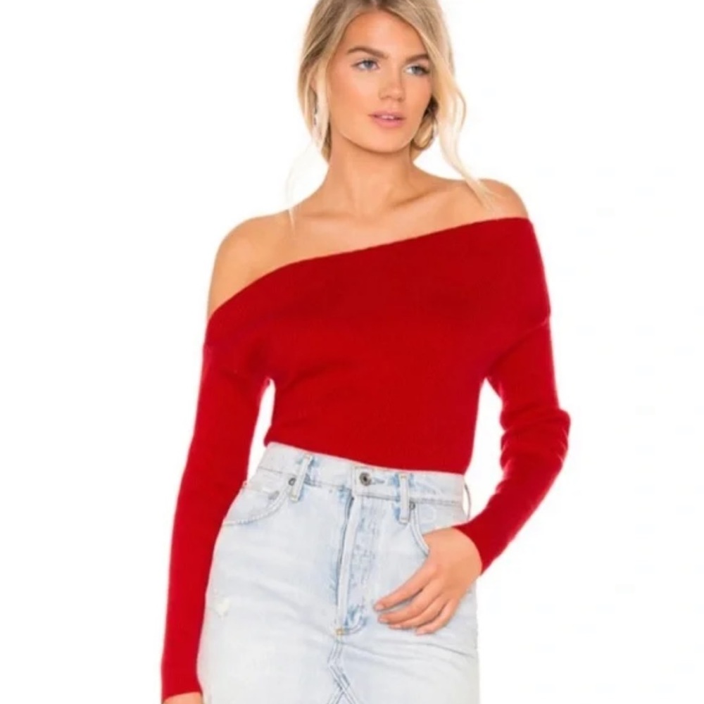 MAJORELLE x Revolve Twist Sweater Red Size Small